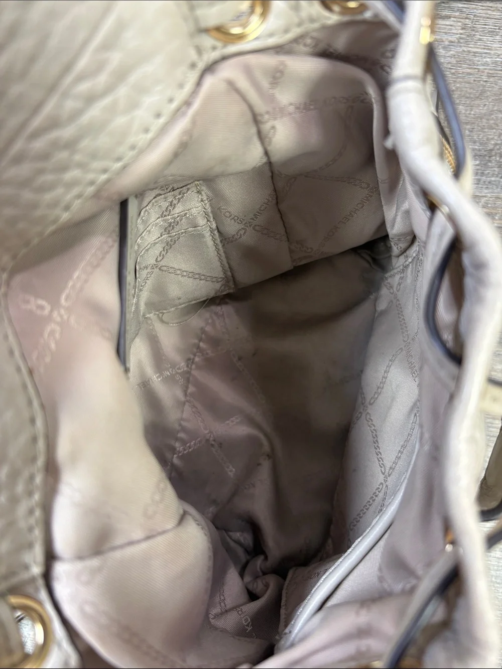 Michael Kors Viv Extra Small Pebbled Leather Backpack Crossbody Cream